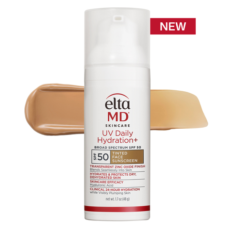 Eltma MD UV Daily Hydration+ Tinted Face Sunscreen SPF 50 on a white background