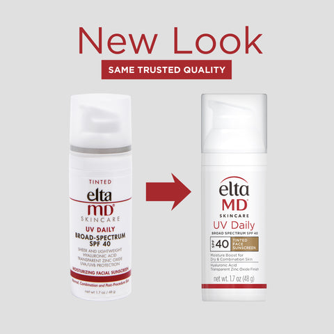New Look. Same Trusted Quality. EltaMD UV Daily Tinted Broad-Spectrum SPF 40