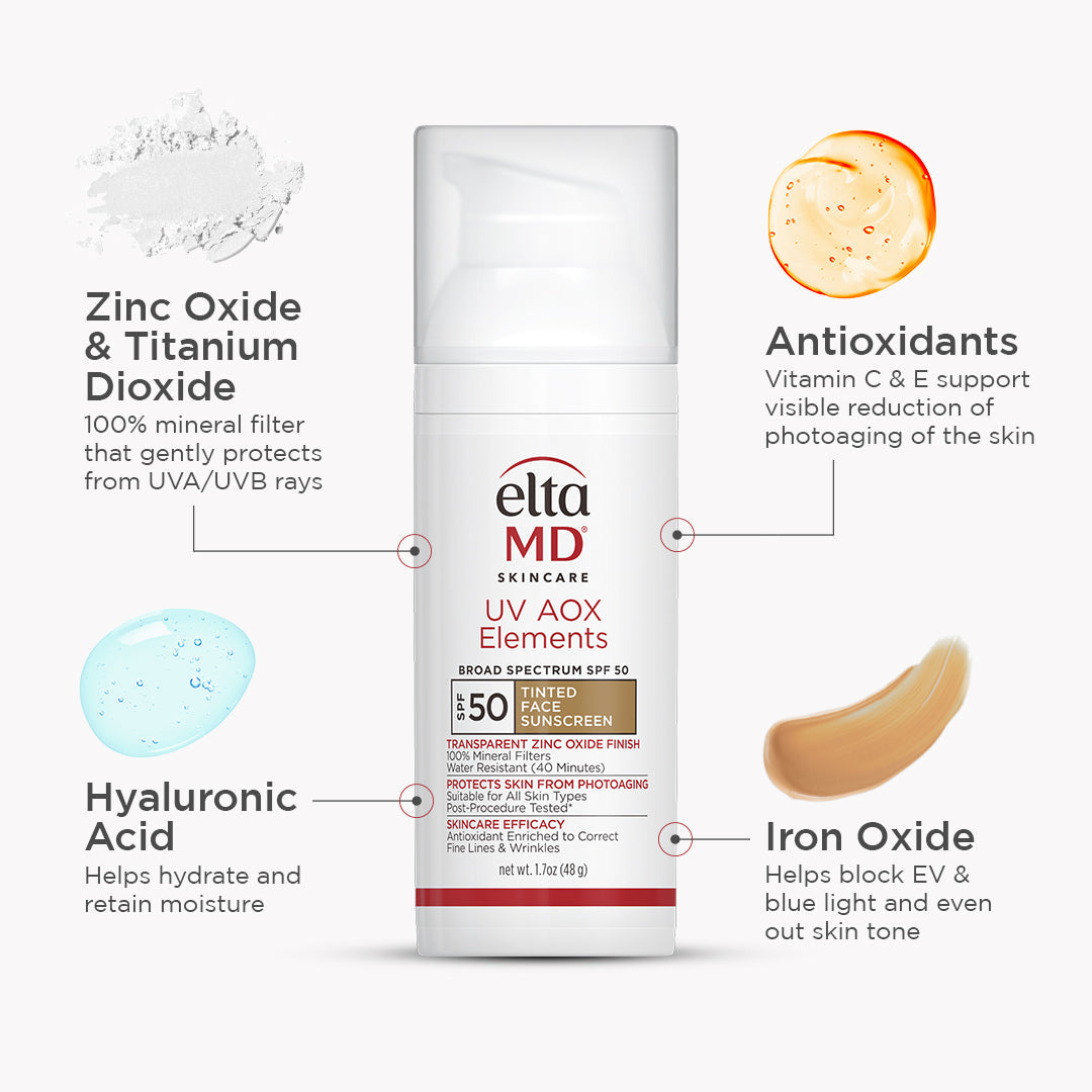 UV AOX Elements Tinted Mineral Sunscreen SPF 50 | EltaMD®