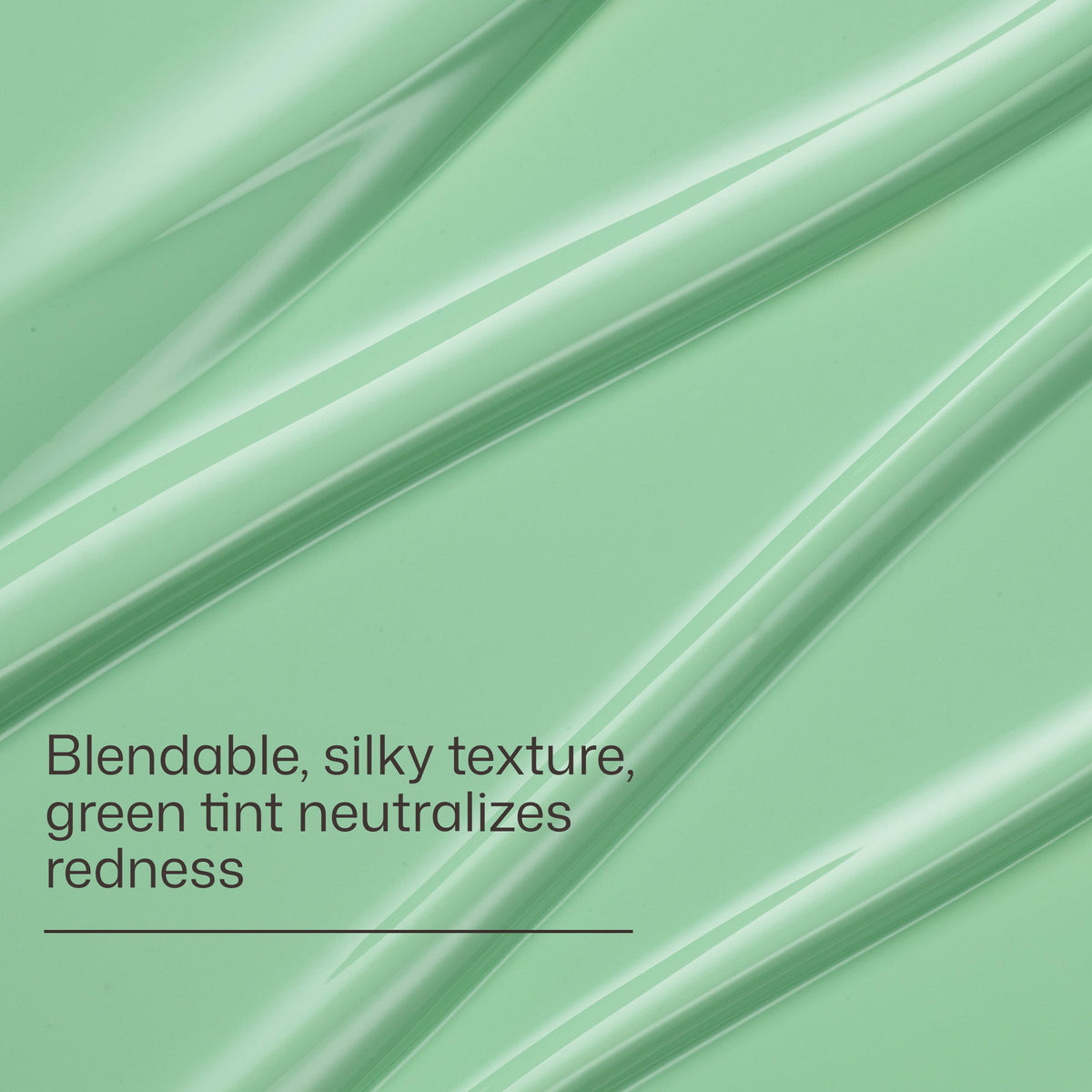 Green fabric with a blendable, silky texture