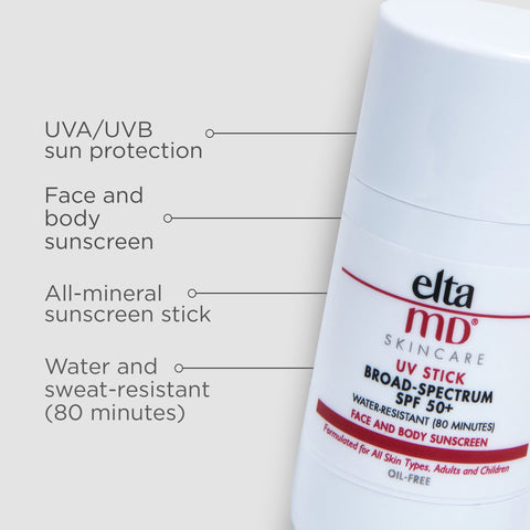 EltaMD UV Stick Broad-Spectrum SPF 50+. Compact size to make reapplication a breeze.