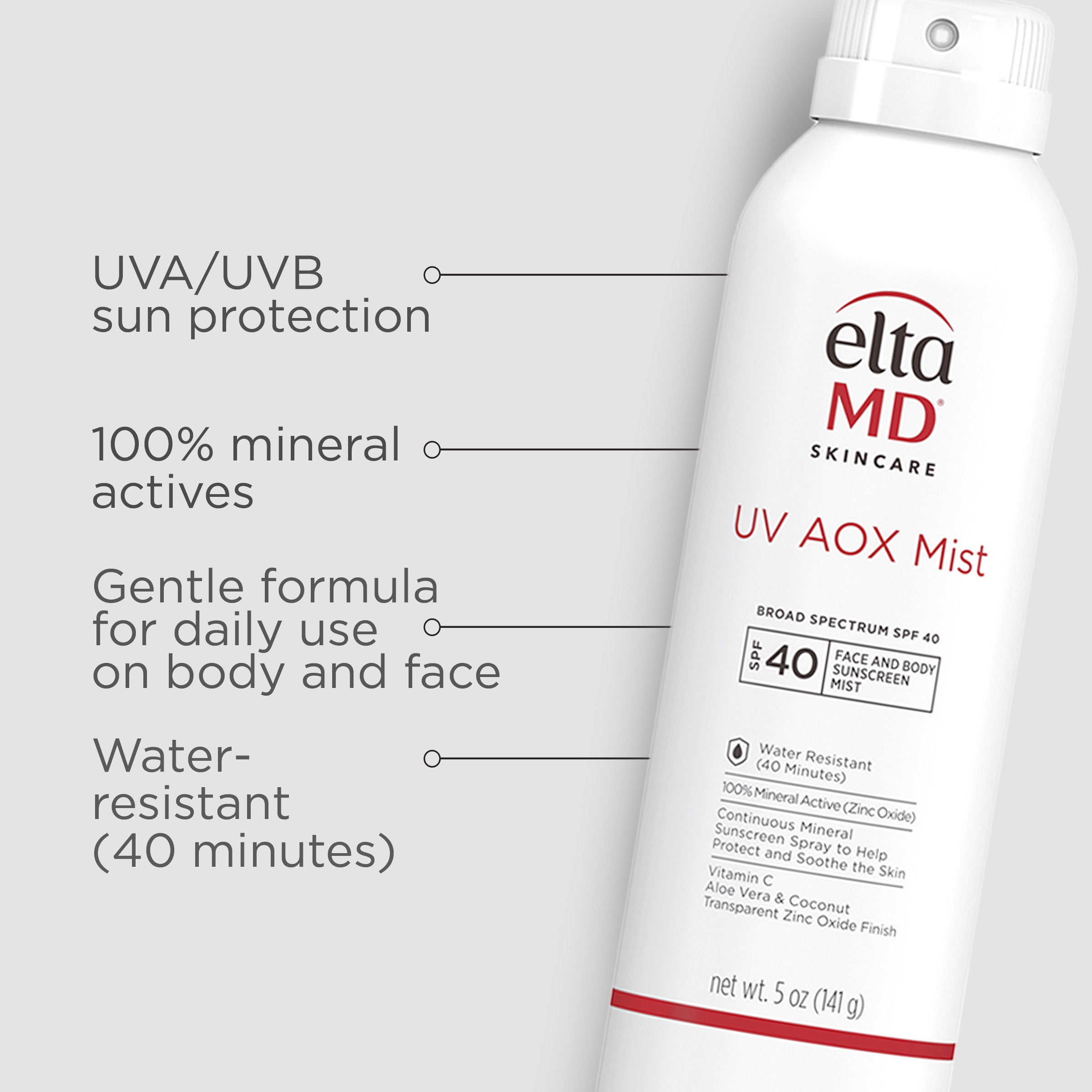 UV AOX Mist Mineral Sunscreen Spray SPF 40 | EltaMD®