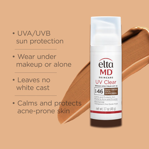 UVA/UVB sun protection, wear under makeup or alone, leaves no white cast, calms and protects acne-prone skin