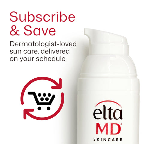 Eltamd skincare product with subscription service text and logo on a white background