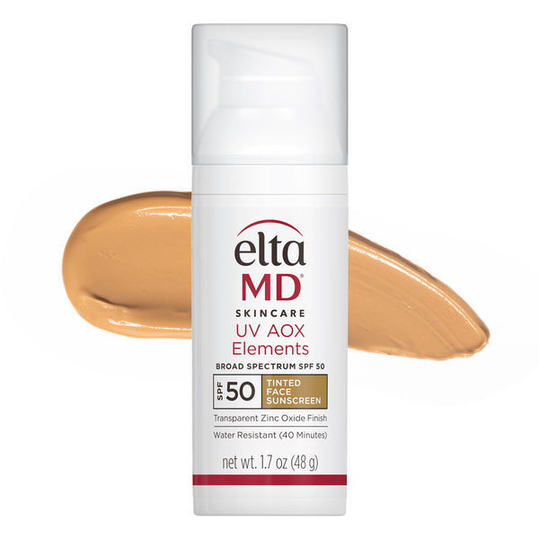EltaMD UV AOX Elements SPF 50 tinted mineral sunscreen available at EVERSKIN