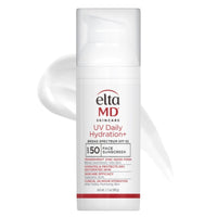 Slide 9 - Eltma MD UV Daily Hydration+ sunscreen bottle on a white background