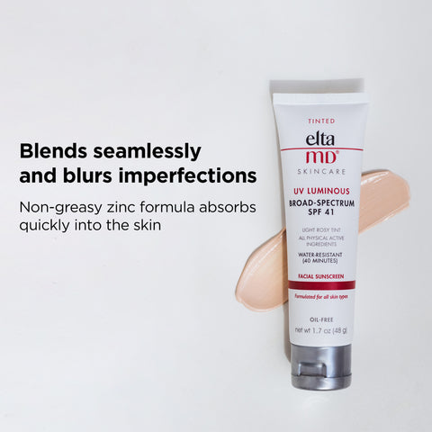 UV Luminous Broad Spectrum SPF 41. Blends seamlessly and blurs imperfections.