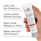 Slide 3 - UVA/UVB Sun Protection. Transparent Zinc Oxide. Absorbs quickly into skin.